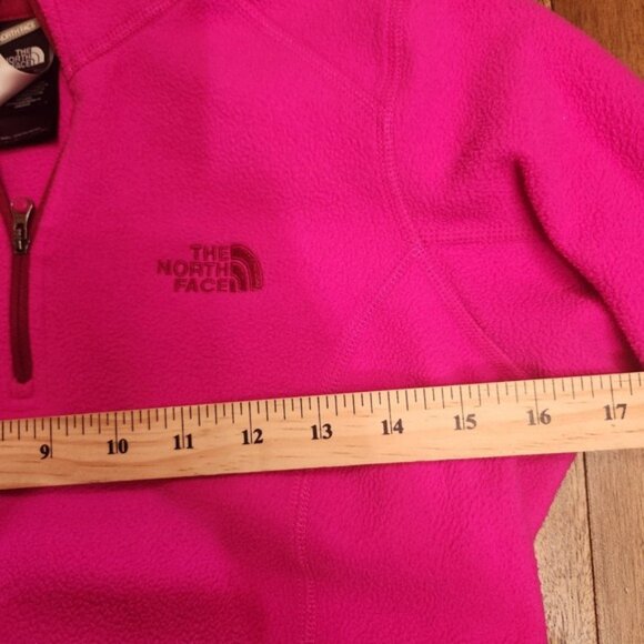 The North Face Womens XS Fleece Pullover Jacket Pink 1/4 Zip Outdoor Casual - Picture 6 of 6